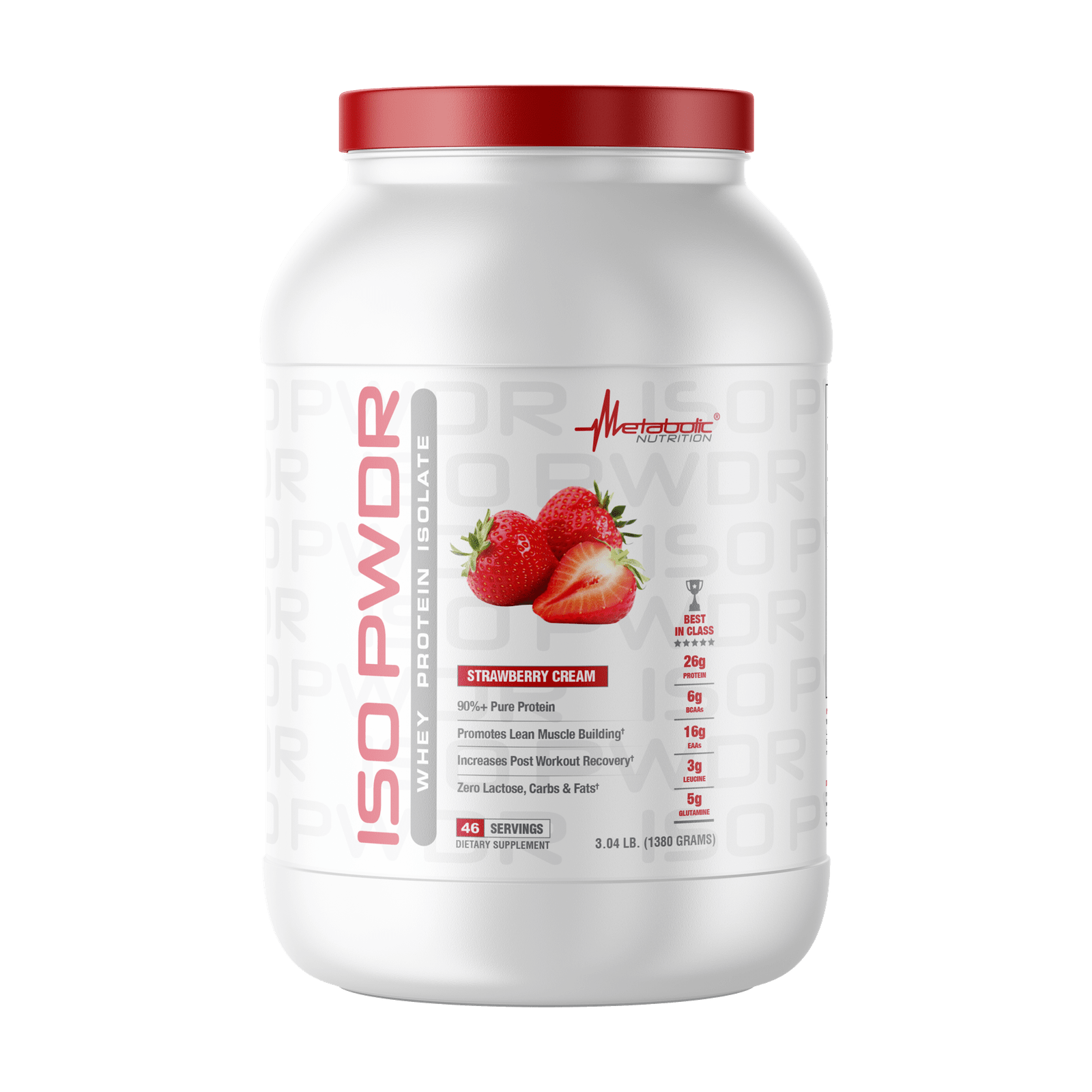 ISO PWDR STRAWBERRY CREME 3.04LBS / 46 SERV 