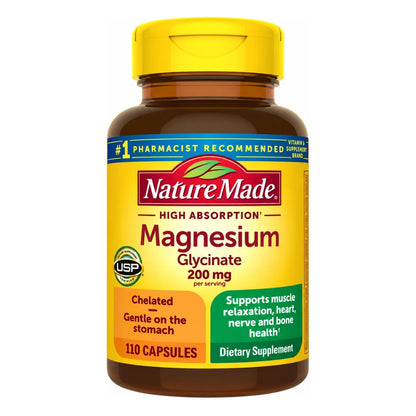 Magnesio Glycinato 200 mg 110 caps Nature Made