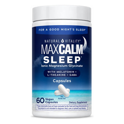 Magnesio Glycinato + Melatonina 60 caps Natural Vitality