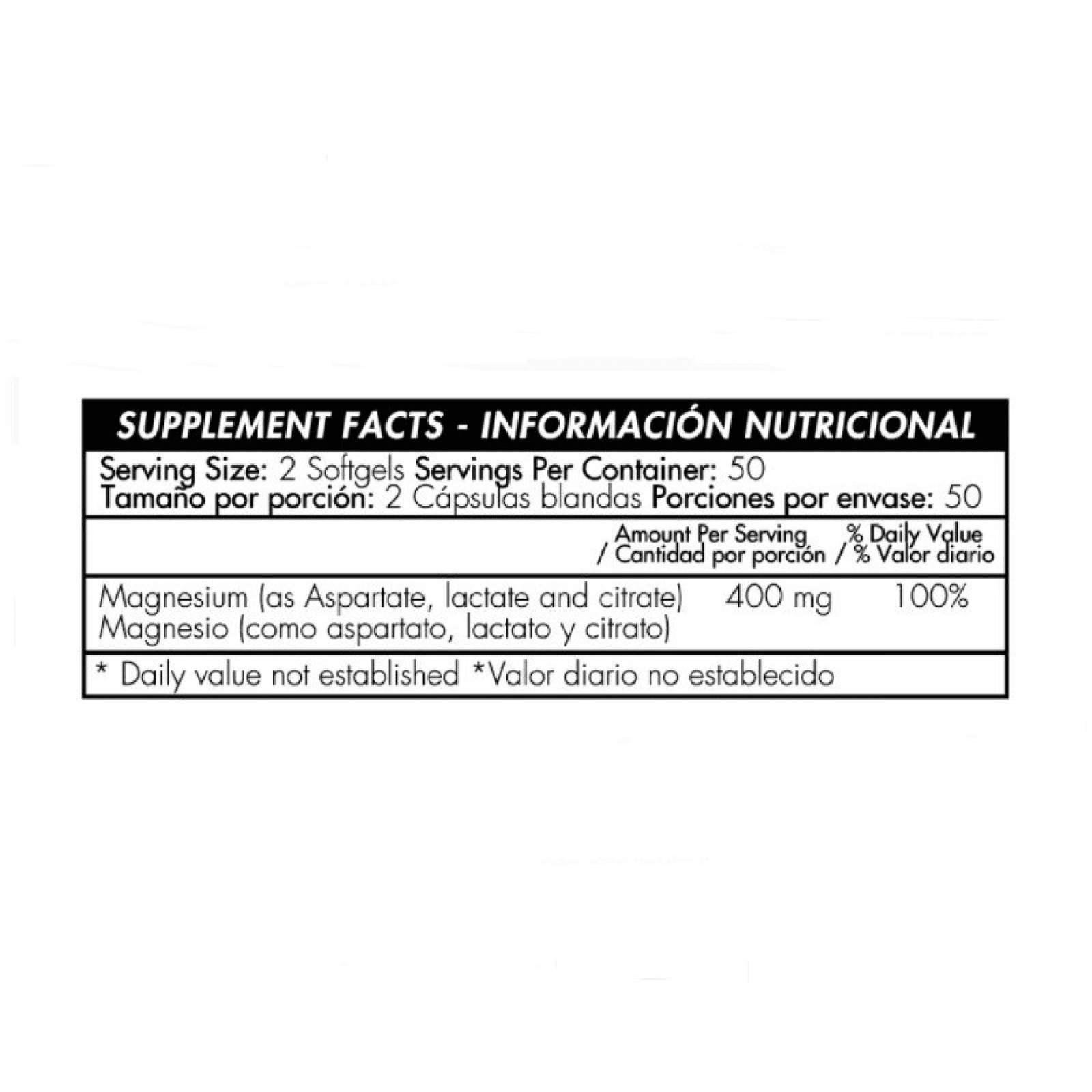 Super Magnesium 400mg 100 Softgels