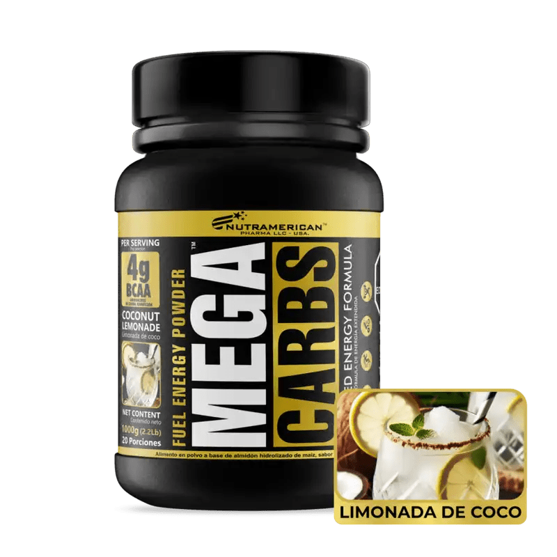 MEGA CARBS LIMONADA DE COCO 2,2 LB - NUTRAMERICAN PHARMA