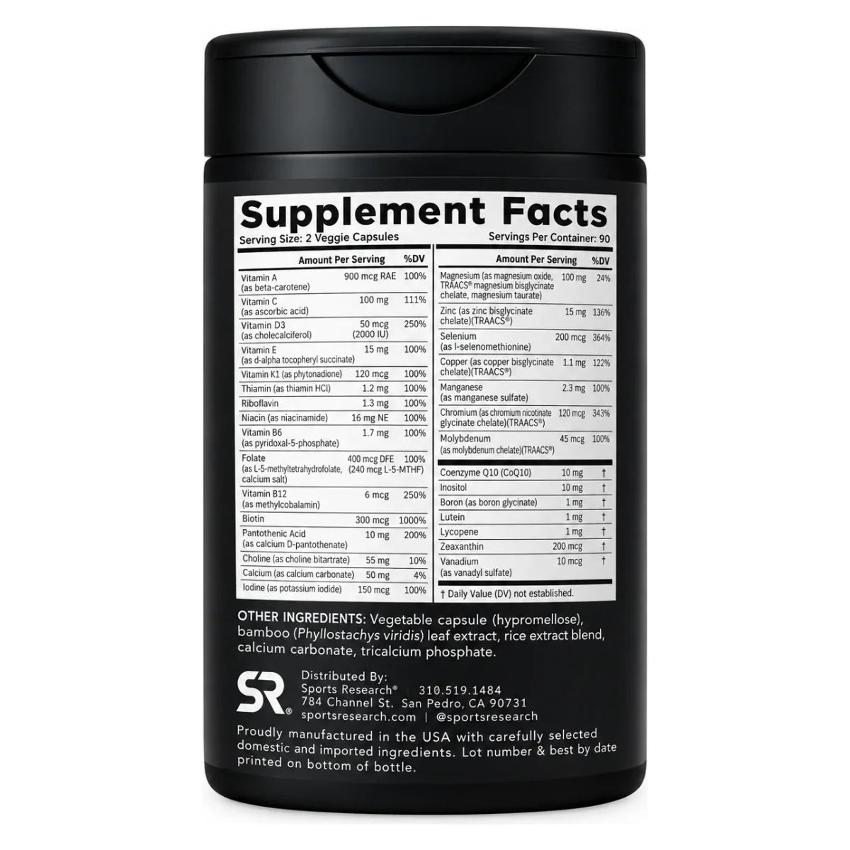 Multivitamínico 180 caps Sports Research
