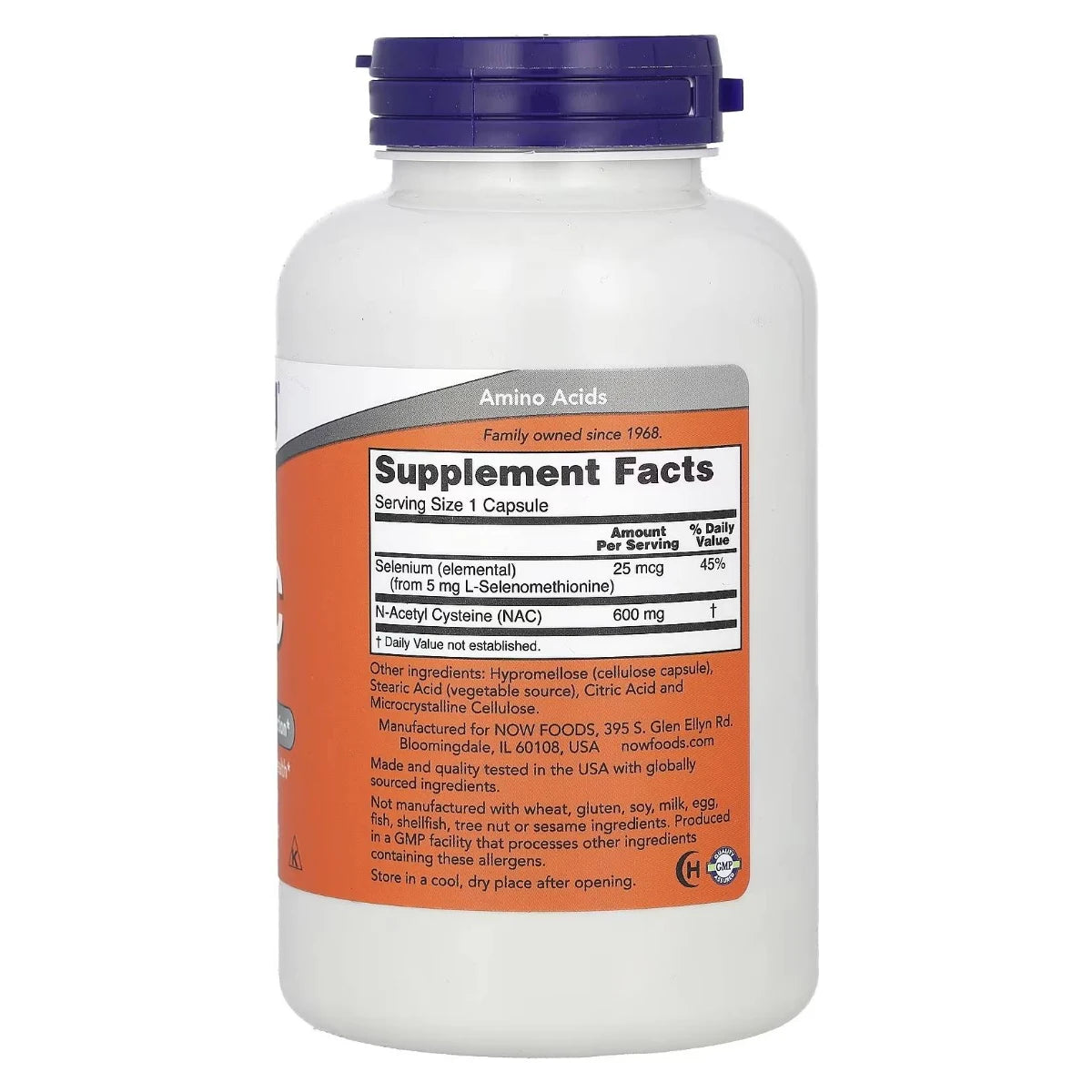 NAC 600 mg NOW 250 caps