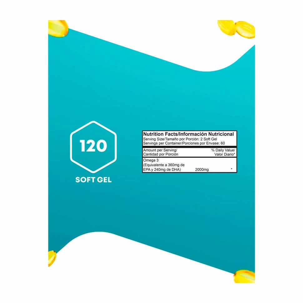 OMEGA 3 DHA + EPA 120 CAPSULAS - PROSCIENCE