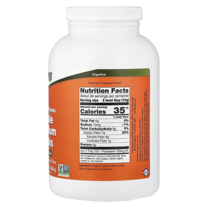Psyllium Husk Whole 340 g NOW