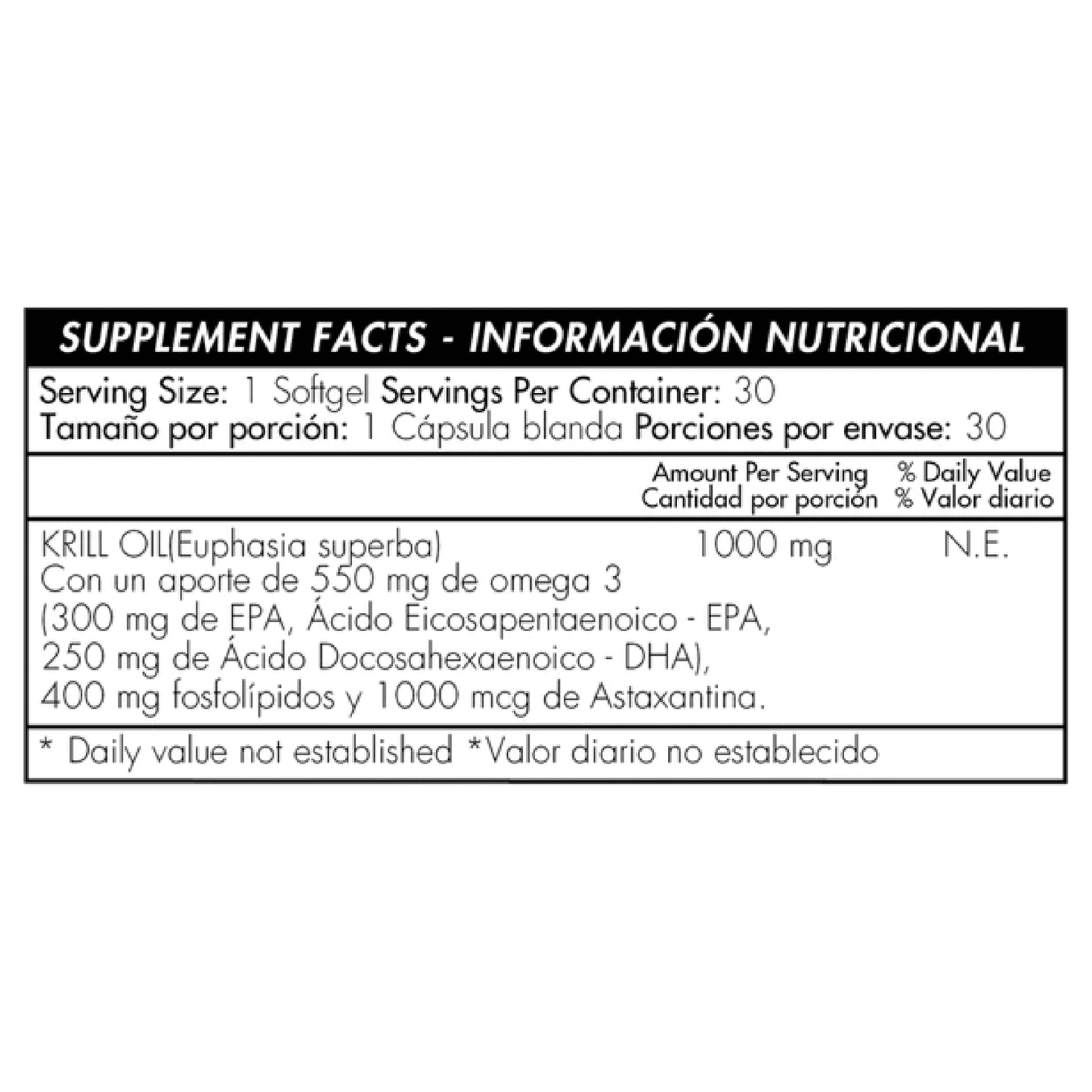 Redkrill Oil 1.000mg 30 Softgels