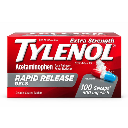 TYLENOL EXTRA STRENGTH RAPID RELEASE GEL 500 MG 100 GELCAPS