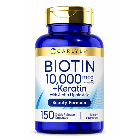 BIOTIN 10,000 MCG 150 CAPSULES CARLYLE