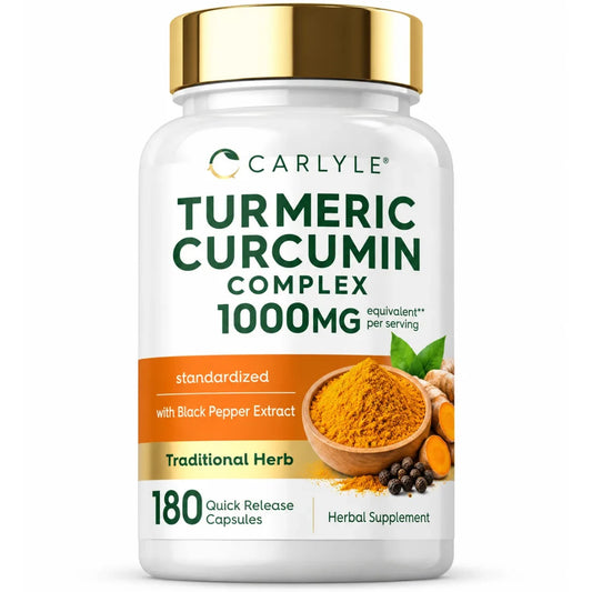 TURMERIC CURCUMIN 1,000 MG 180 CAPSULES CARLYLE