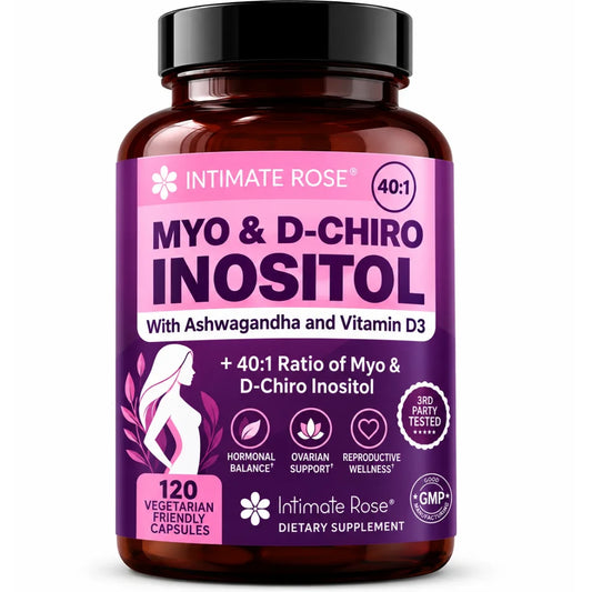 MYO D CHIRO INOSITOL + ASHWAGANDHA + VIT. D3 X 120 CAP INTIMATE ROSE