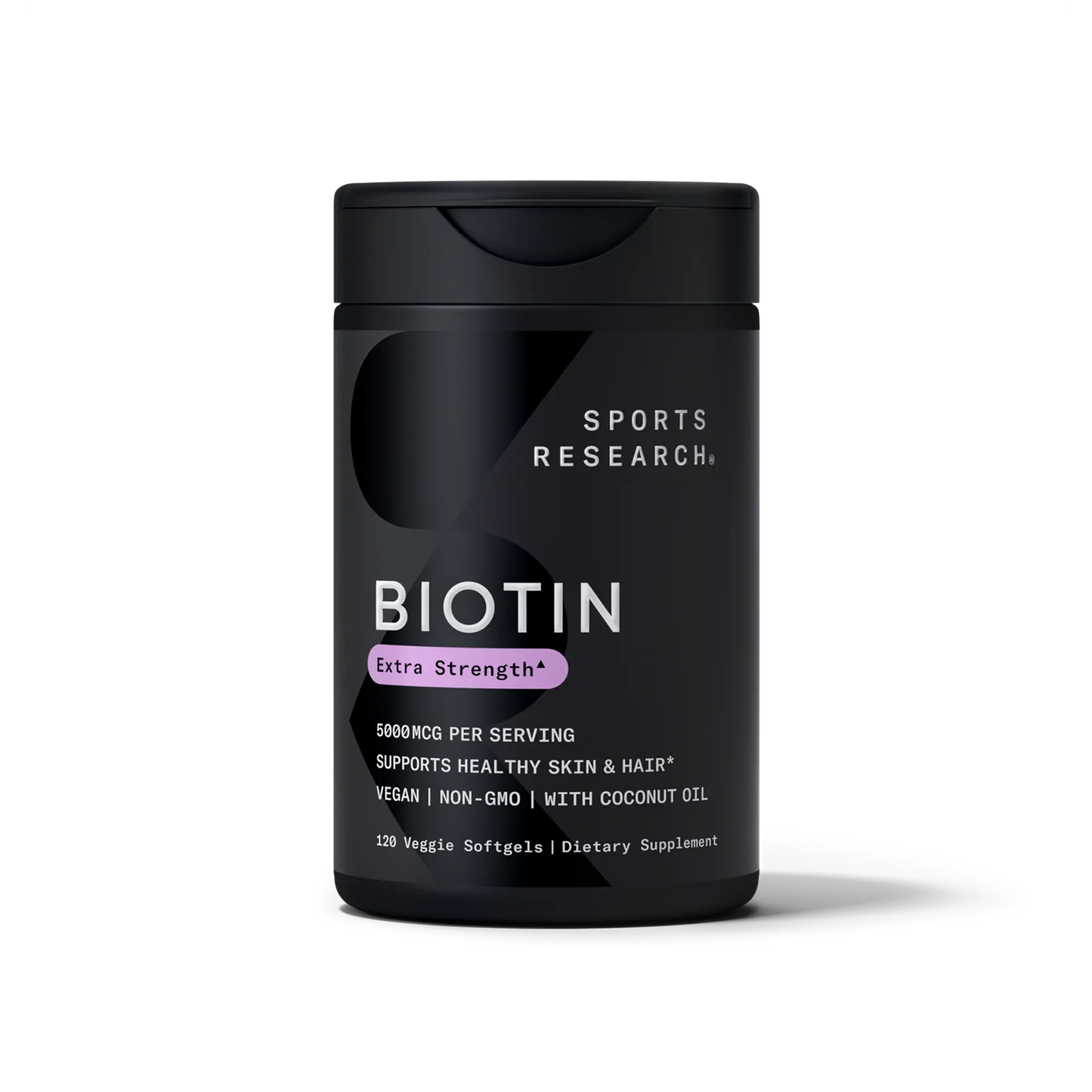 BIOTIN EXTRA STRENGTH 5000 MCG 120 SOFTGELS SPORTS RESEARCH