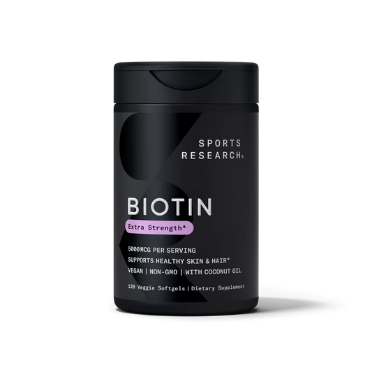 BIOTIN EXTRA STRENGTH 5000 MCG 120 SOFTGELS SPORTS RESEARCH