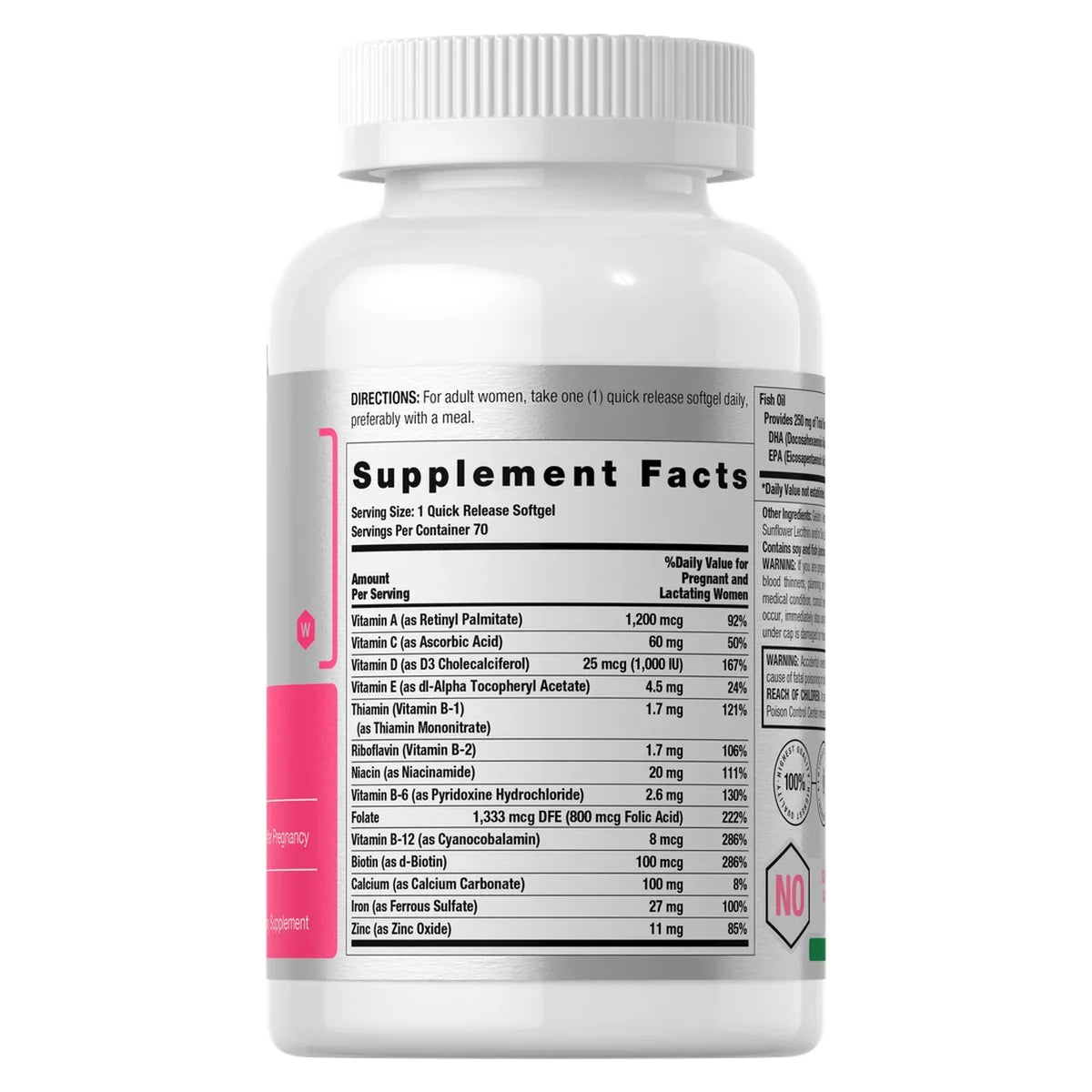 PRENATAL MULTI + DHA 70 SOFTGELS HORBAACH