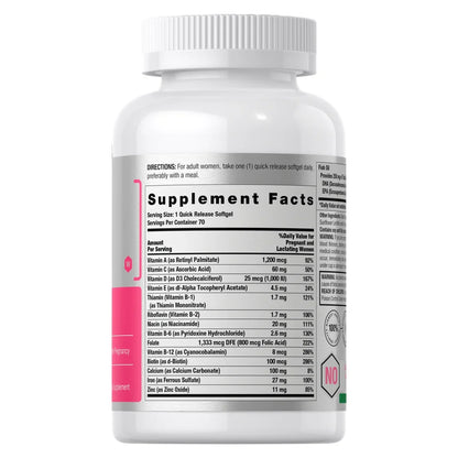 PRENATAL MULTI + DHA 70 SOFTGELS HORBAACH