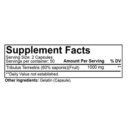 TRIBULUS 100 CÁPSULAS 1000 MG - NUTRAKEY