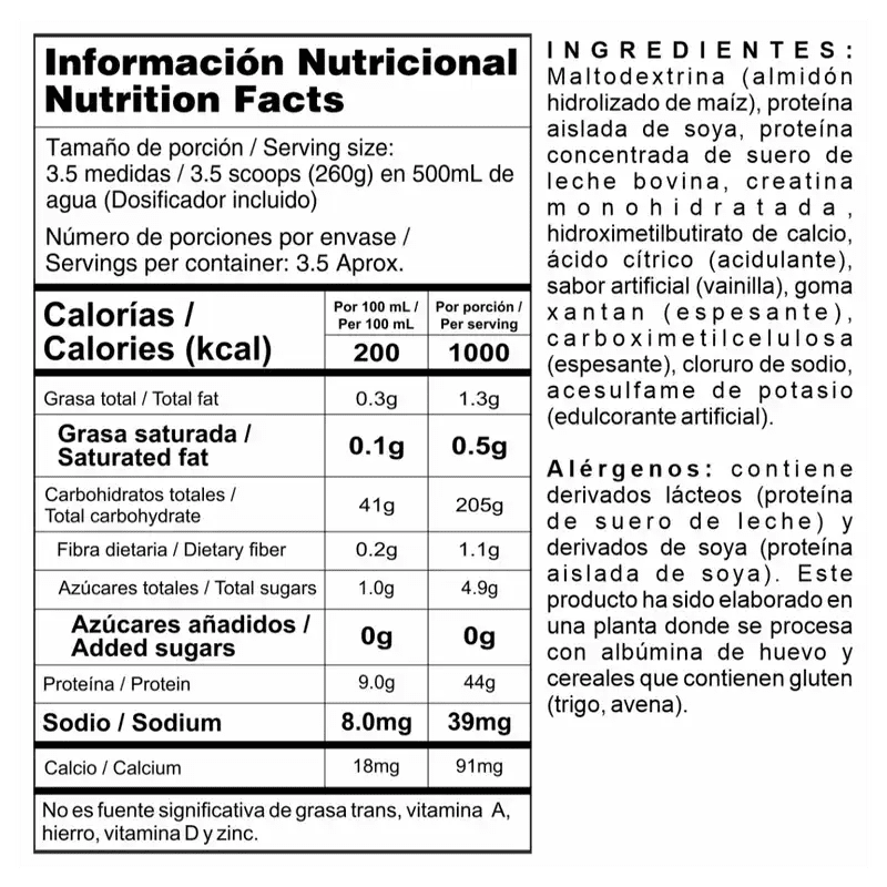 CREATINE POWER VAINILLA 908G