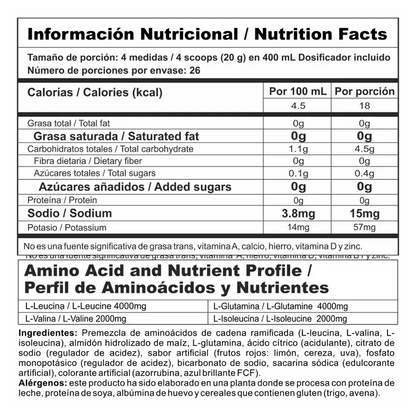 Aminoacidos - NITRO SHOCK RED BERRIES - Nutramerican pharma