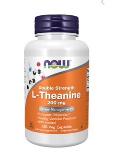 L-THEANINE TEANINA 200 MG 60 CçPSULAS NOW