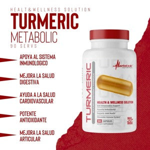 TURMERIC 90 CAPS METABOLIC