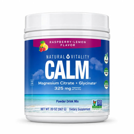 CITRATO + GLYCINATO DE MAGNESIO CALM 325 MG – NATURAL VITALITY | 567 G