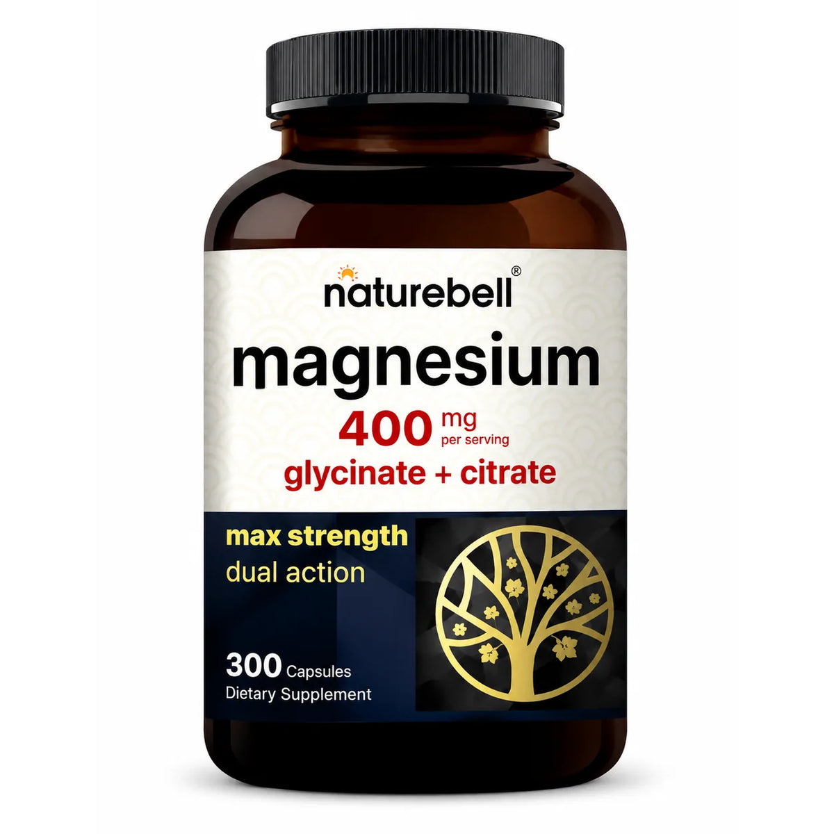 MAGNESIO GLICINATO + CITRATO X 300 CÁPSULAS - NATUREBELL