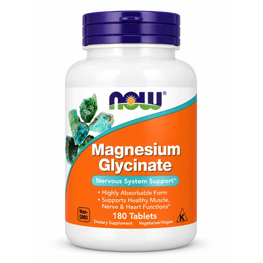 MAGNESIO GLYCINATO 180 TBLS - NOW FOODS