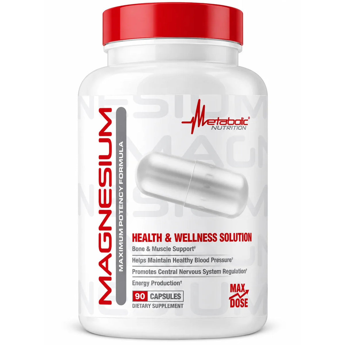 MAGNESIO METABOLIC 90 CÁPSULAS - METABOLIC NUTRITION