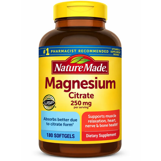 MAGNESIUM CITRATE 250 MG 180 SOFTGELS NATURE MADE