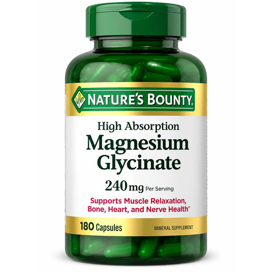 NATURE’S BOUNTY MAGNESIUM GLYCINATE 240 MG – 180 CÁPSULAS