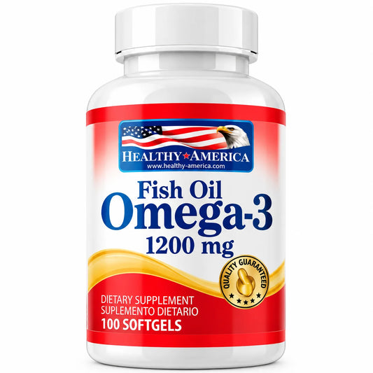 OMEGA 3 FISH OIL 1200 MG - HEALTHY AMERICA