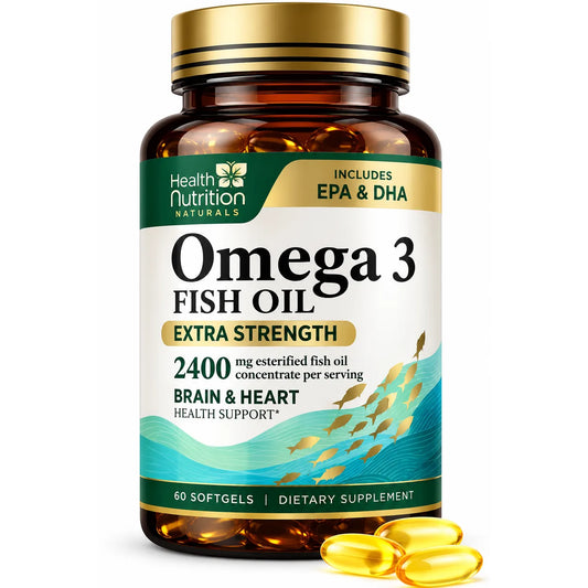 OMEGA 3 FISH OIL 2.400 MG X 60 CAP GEL HEALTH NUTRITION