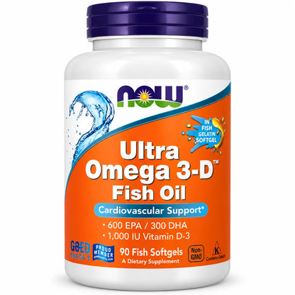 ULTRA OMEGA 3 WITH VITAMIN D-3 90 SOFTGELS NOW