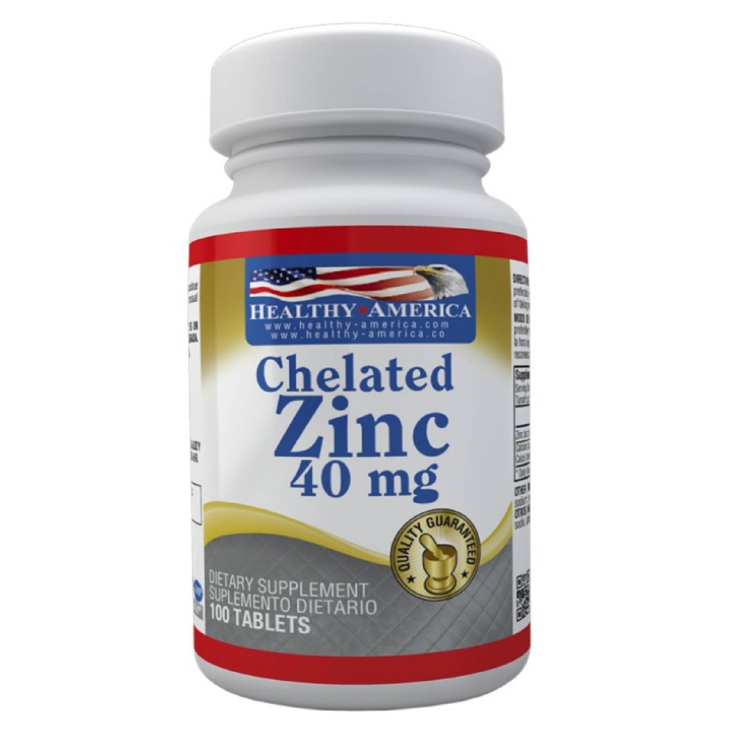 Chelated Zinc 40Mg 100 Tabletas